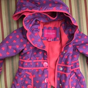 London Fog 2T fleece lined raincoat